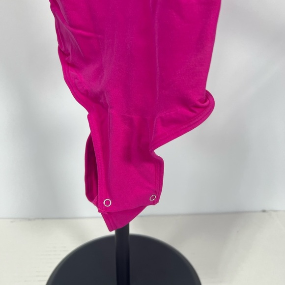 Hot Pink Spaghetti Strap Bodysuit - Picture 2 of 6